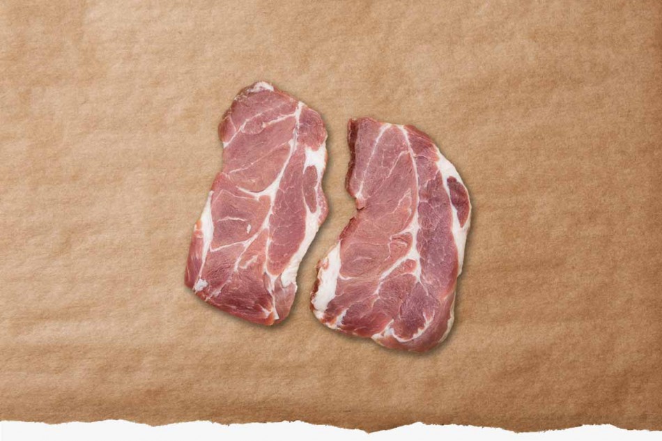 2 Schweine Nackensteaks standard